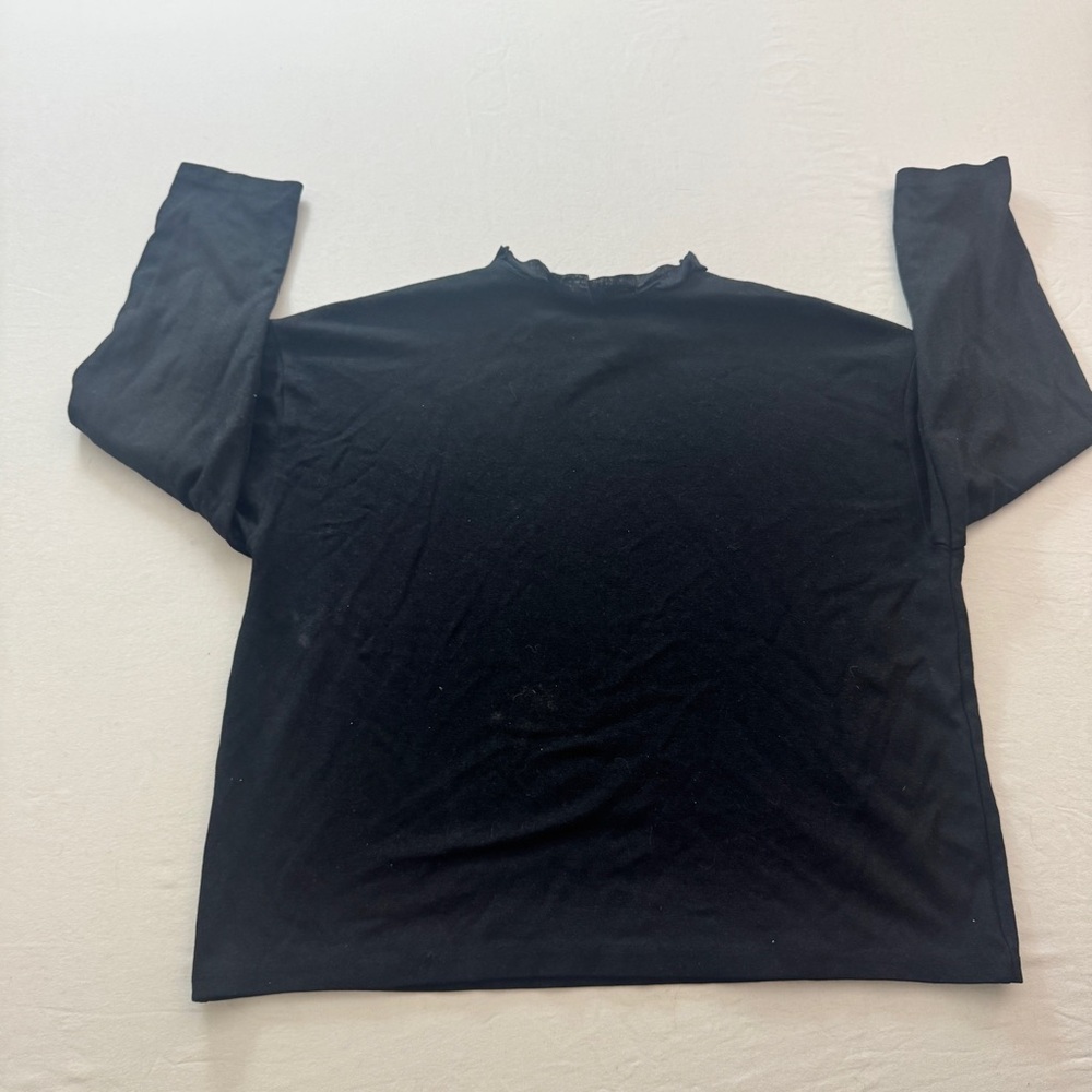 Zara Black 3/4 Sleeve Women's Top - Picture 2 of 5